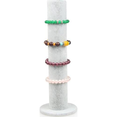 2017 Hot Selling 1pcs/lot Bracelet / Hair accessory Velvet Display Storage jewelry display organizer stand holder Gray Color