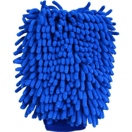 1Pc Chenille Glove Single Sided Soft Random Color Window Washing Hand Mitt for Car