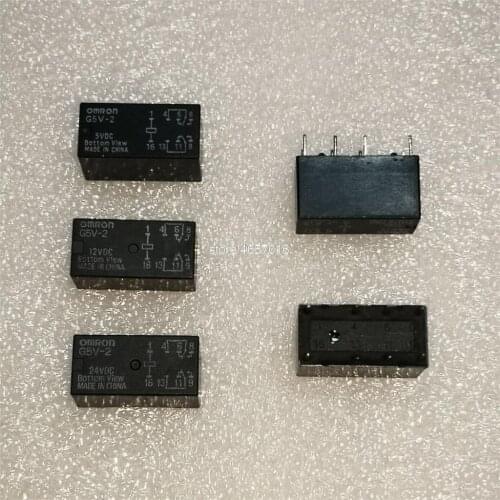1PCS OMRON RELAY G5V-2 5VDC 12VDC 24VDC 5V 12V 24V Brand new and original 2A Signal relay 8PIN