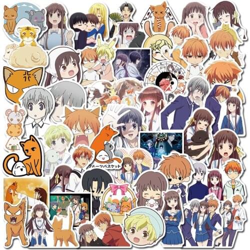 10/50PCS Anime Fruits Basket Stickers To Children Girl Cartoon DIY Stationery Laptop Guitar Phone Bike Notebooks Decal Sticker