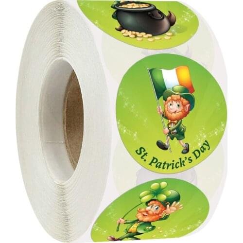 100-500pcs Happy Holidays labels stickers with garland scrapbooking for kids party activity favors stationery 1inch sticker