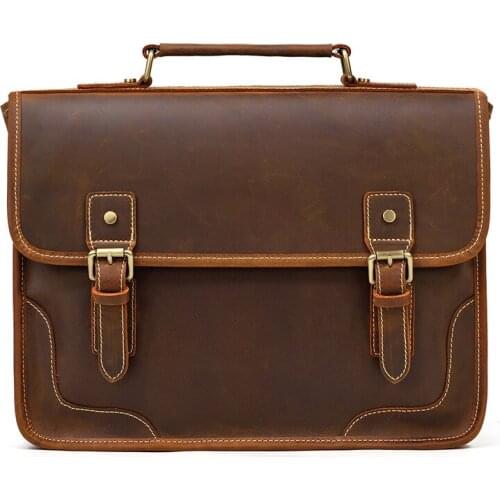 160 Casual Men Briefcase Genuine Leather OL Business Handbag