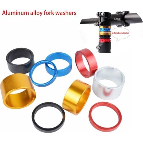 4Pcs 5/10/15/20mm a set Aluminum Alloy Headset Stem Spacer MTB 28.6mm Fork Washer Cap For Road Bike Cycling