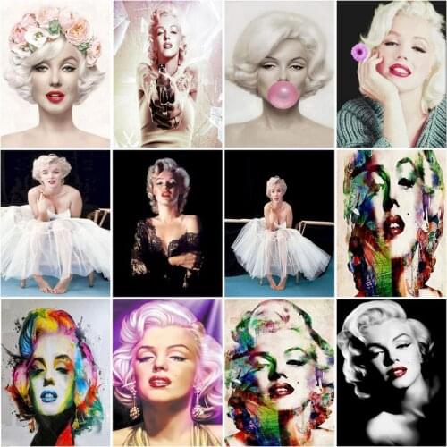 Diamond Embroidery Marilyn Monroe Cross Stitch Diamond Painting Mosaic Home Decoration Wall Art Diamond Paintings Full Drill