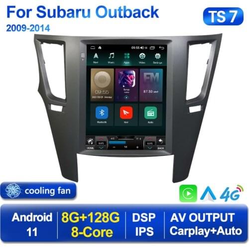2Din Android 11 Tesla Screen 4G Car Multimedia Stereo For Subaru Legacy Outback 2009 2010 2011 2012 2013 2014 Auto Radio DSP RDS