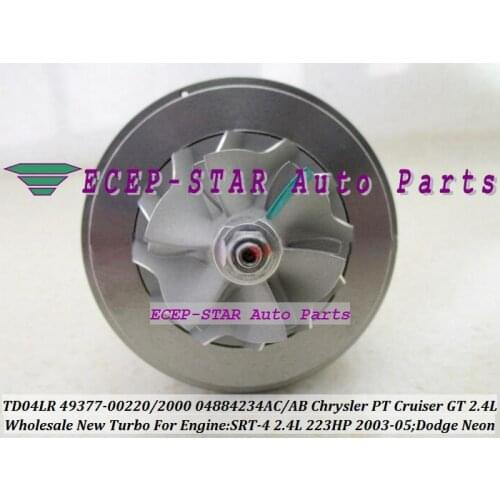 Free Ship Turbo Cartridge CHRA TD04L 49377-00220 49377-00200 04884234AB For Chrysler PT Cruiser GT For Dodge Neon SRT-4 EDV 2.4L