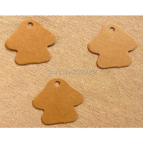 Free shipping in stock blank tag 350gsm craft paper 3.8x3.4cm 1000 pcs a lot gift tag/paper card hang label/cute shape tag