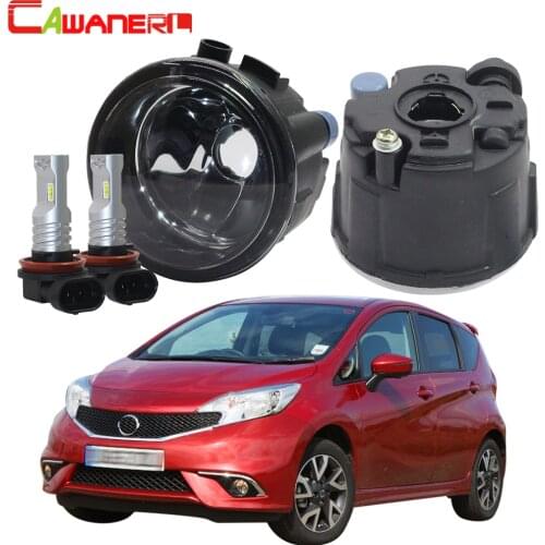 Cawanerl For Nissan Note E11 MPV 2006 2007 2008 2009 2010 2011 2012 2013 Car Fog Light Lampshade + H11 LED / Halogen Lamp 12V
