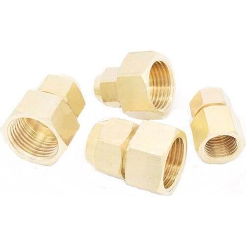 Fit Flare Tube O/D 6mm/8mm M12 M14 M20 1/4" BSP Female Brass Flare Connector Tube Pneumatic Fitting with Nut