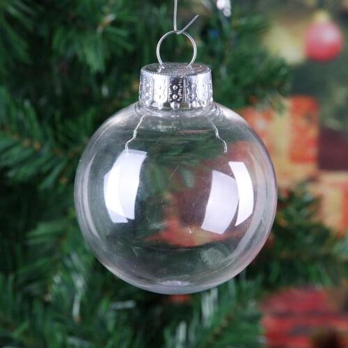 Transparent Plastic Ball Clear Plastic Craft Ball Heart Shape Baubles DIY Tree Party Christmas Wedding Decoration Ornaments