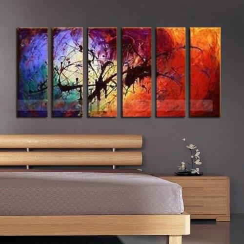 Large 6PC Modern Abstract Asian Art Oil Painting Wall Decor canvas No Frame Home Decor Gifts