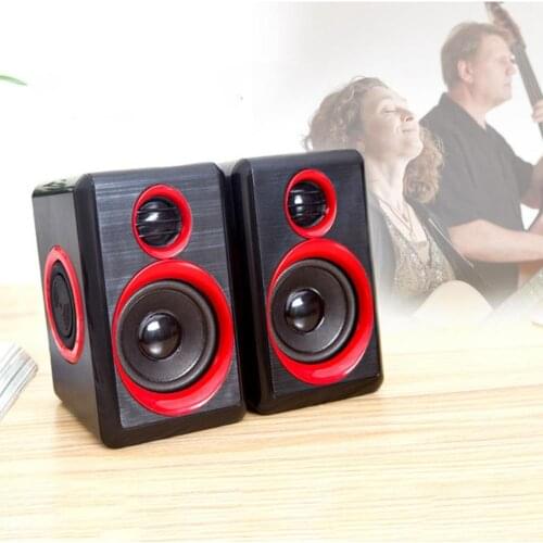 1 Pair Computer Speakers Surround music Sound Stereo Bass Loudspeaker USB AXU Wired Music Player for PC Laptop smart phones