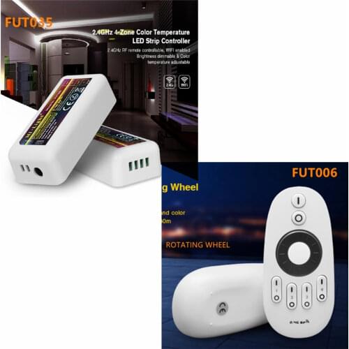 Mi Light 4 Zone Color Temperature Adjustable CCT dimming Controller Dimmer FUT035 2.4G RF Wireless for WW/CW Dual LED Lamp Strip