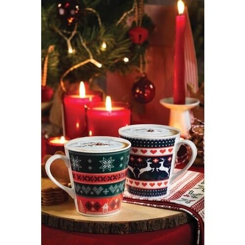 Kutahya has Porcelain 11217 Patterned 2-Mug Mug