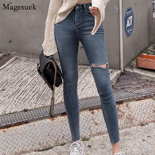 Lift Hips High Waist Skinny Jeans Pants Women 2021 Plus Size Stretch Pencil Pants Denim Trousers Casual Slim Female Jeans 10396