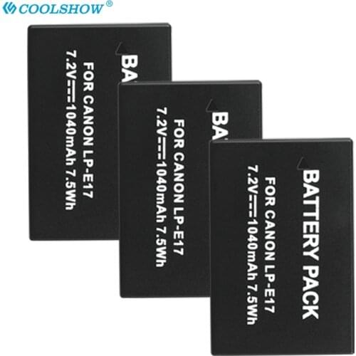 LP-E17 for Canon EOS M3 M6 T6i T6s 750D 760D 200D 800D 8000D Kiss X8i Camera Batteries 1040mah LP E17 LPE17 E17