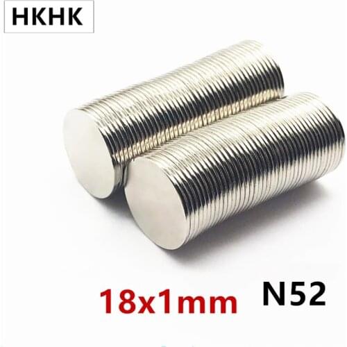 N52 magnet 18x1 mm Strong Rare Earth NdFeB Magnets Round Magnetic Disc DIY Art Craft Fridge Magnet For Decoration Magneti