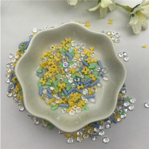 20g Melange bow flower Mix for Resin DIY Supplies Nails Art Polymer Clear Clay accessories DIY Sequins scrapbook shakes Craft