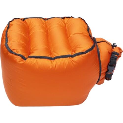Inflatable Stool Portable Sofa Nylon Foot Stool Foldable Stool Outdoor Accessories Brown Yellow