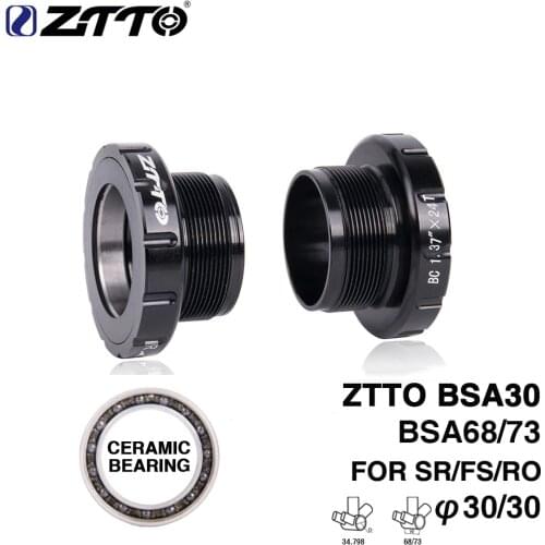 ZTTO MTB Road bike BSA30 BSA ISO 68MM 73MM External Ceramic Bearing Bottom Bracket &Tool for BB Raceface SLK BB386 30mm Crankset