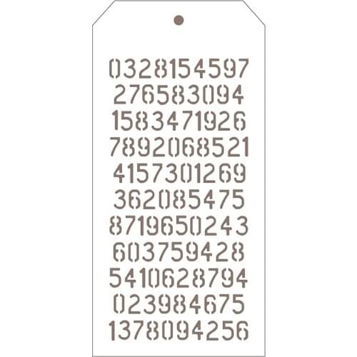 2021 New Label Tag Plastic Stencil For DIY Craft Making Arabic Numerals Background Scrapbooking Card No Metal Cutting Dies Stamp