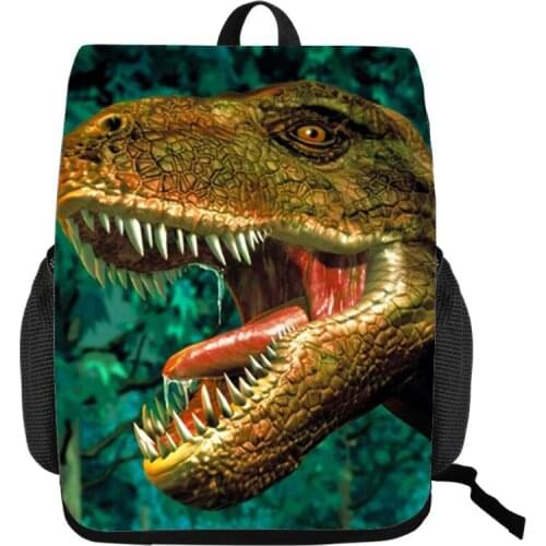 3D Velociraptor Tyrannosaurus pattern World Park Schoolbag Jurassic Dinosaur Backpack knapsack Toys For Child Travel BookBag