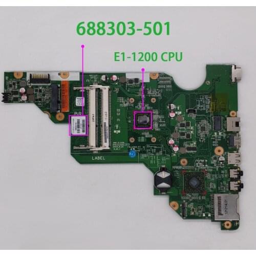 Genuine 688303-501 688303-001 w E1-1200 CPU 010172W00-600-G Laptop Motherboard Mainboard for HP 2000 CQ58 Series NoteBook PC