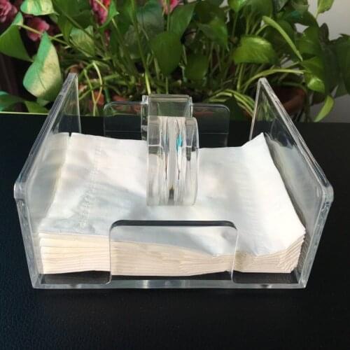 Plastic High Transparent Acrylic PS Square Tissue Box Hotel KTV Hotel Restaurant Bar High Capacity Convenience
