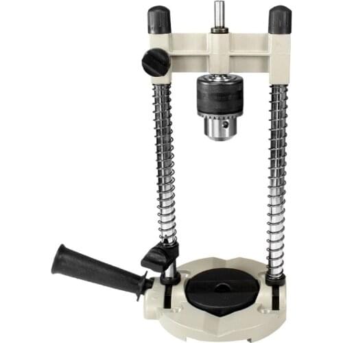 Adjustable Precision Angle Drill Guide Attachment with Chuck Drill Holder Stand DIY Woodworking Tool for Electric Drill