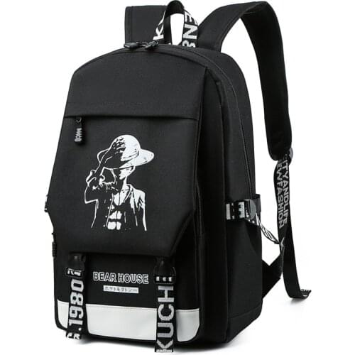 One Piece Anime Luffy Teenage Backpack Unisex School Bags For Boys Girls Cartoon Printing Laptop Bagpack Women Men Back Pack
