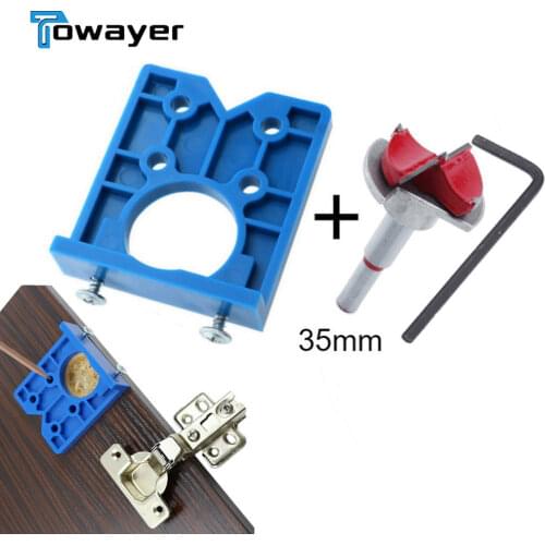 35mm Hinge Drilling Jig Concealed Guide Hinge Hole Drilling Guide Locator Woodworking Hole Opener Door Cabinet Accessories Tool