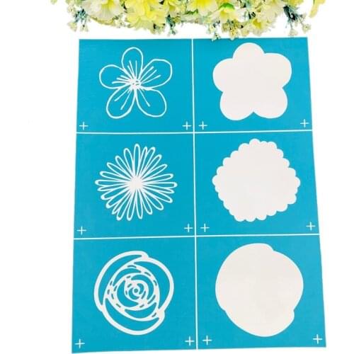 Flower Self-Adhesive Silk Screen Printing Stencil Reusable Sign Stencils for Painting on Wood DIY Decoration T-Shirt 85LA