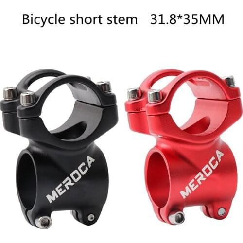 Bike Stem for 31.8mm Handlebar Aluminum Hollow 31.8*35mm road bike MTB short stem 0 degree Stem Riser bicycle steam