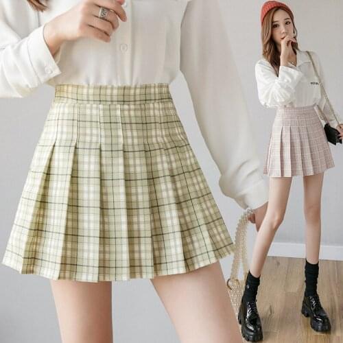 Women Summer Casual Pleated Skirt Cute Sweet Girls Dance Skirt Women Skirt Harajuku High Waist Chic Stitching Skirts