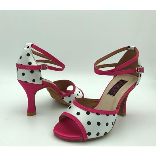 8.5cm heel Latin Dance Shoes For women Salsa shoes pratice shoes comfortable latin shoes 6237RD low heel high heel available