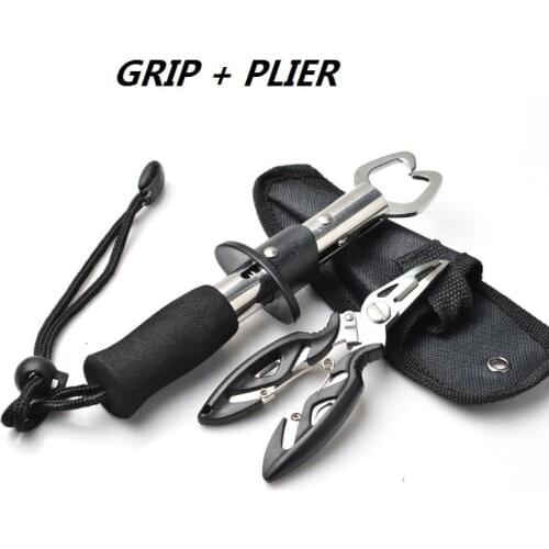 1 Set Stainless Steel Fishing Pliers Grip Multifunction Fish Lip Gripper Control Tackle Fishing Line Cutter Tool Accessories