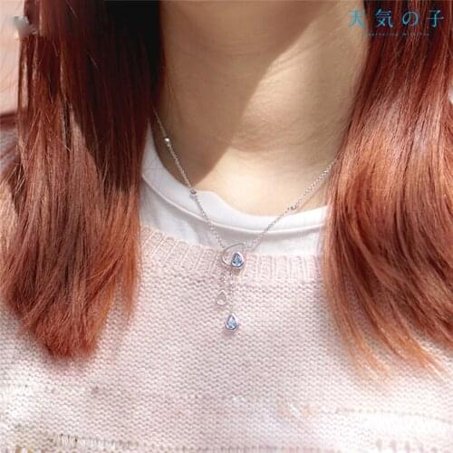 1pcs Anime Cartoon Weathering with you Pendant Necklace Jewellery Women Girl Daily Decor Cosplay Prop Jewelry Gift