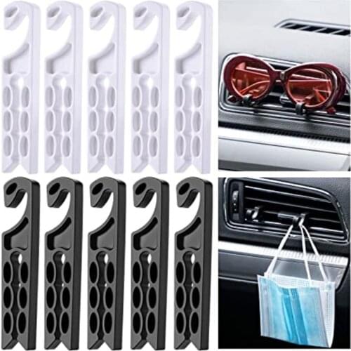 10 Pcs ​Car Vent Hook Hanger Car Air Vent Holder Mobile Phone Car Mount Earphone Cable Winder Glasses Masks Organizer Hook Cli