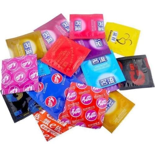 100 Pcs Different Styles Condoms Adult Large Oil Condom for Men Penis Sleeve Sex Toys Products Penis