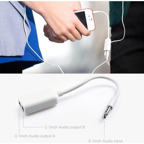 3.5mm Dual Jack Earphone Headphone Splitter Adapter For Samsumg iPhone Phone Laptop Tablet MP3 Player Audio Devices UY8