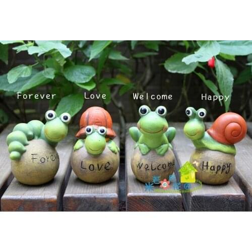 4PC/SET GARDEN DECORATION BALCONY COURTYARD ORNAMENT BEAUTIFUL AND CUTE PASTORAL CERAMIC CRAFTS SMALL ANIMALS
