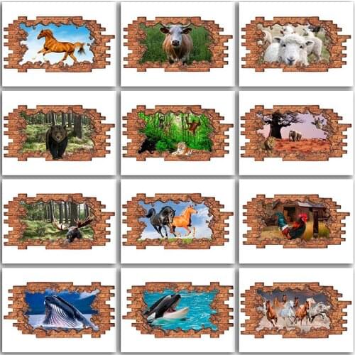 5D DIY Diamond Painting horse animals tiger home decor Cartoon Full Square&Round Diamond embroidery Cross stitch Diamond mosaic