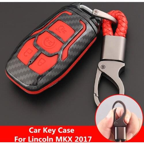 Car Key Case Carbon Fiber For Lincoln MKX 2017 Car Key Case