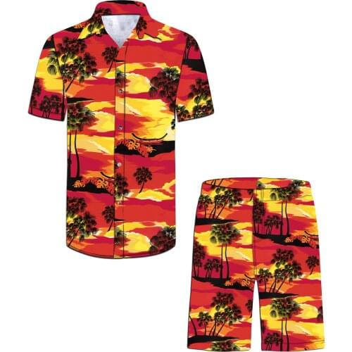 Cody Lundin Hawaiian Clothes Cody Lundin Daily Shorts Print Beach Suits Mens 2 Pieces Set