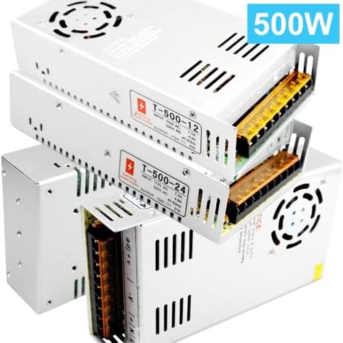 Switching Power Supply 12v 40a 24v 20a 500w Lighting Transformer 220 v to 12 v 24 v Power Supply DC 12v for Led Strip Light