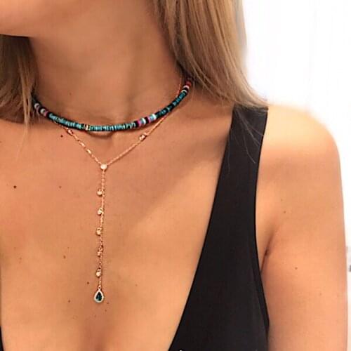 Sexy Necklace Graceful Multilayer TOP quality CZ Chains Stick Pendant Women Lady Girl Trendy Pendant Necklace Fashion Jewelry