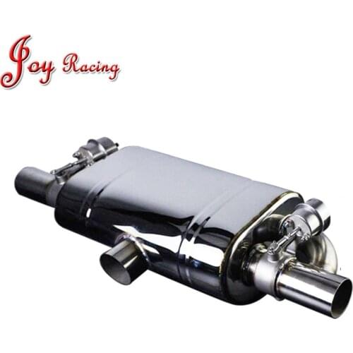 Car Valve Exhaust Pipe Vacuum Pump Mufflers Kit Stainless Steel 51mm 63mm 76mm Remote Control T shape Dual outlet Muffler Set