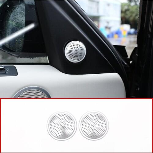 For Land Rover Discovery 5 LR5 L462 2017 2018 2019 2020 Car Aluminum alloy Speaker Cover Trim internal Accessories 2pcs