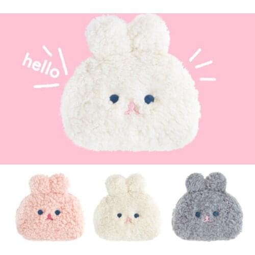 Cute сумка женская Women Girls Cosmetic Storage Bag Fleece Plush Coin Purse Rabbit Money Bag Soft Make Up Bag кошелек женский