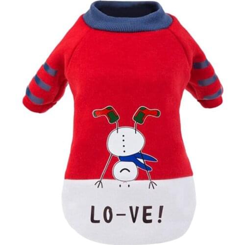Cartoon Pet Vest Clothes Dogs Warm Winter Dog Cold Weather Costume Product With 2 Legged Sweatshirt Polyester Clothing for C
